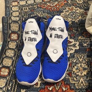 Nike LeBron Blue and White Athletic Shoes